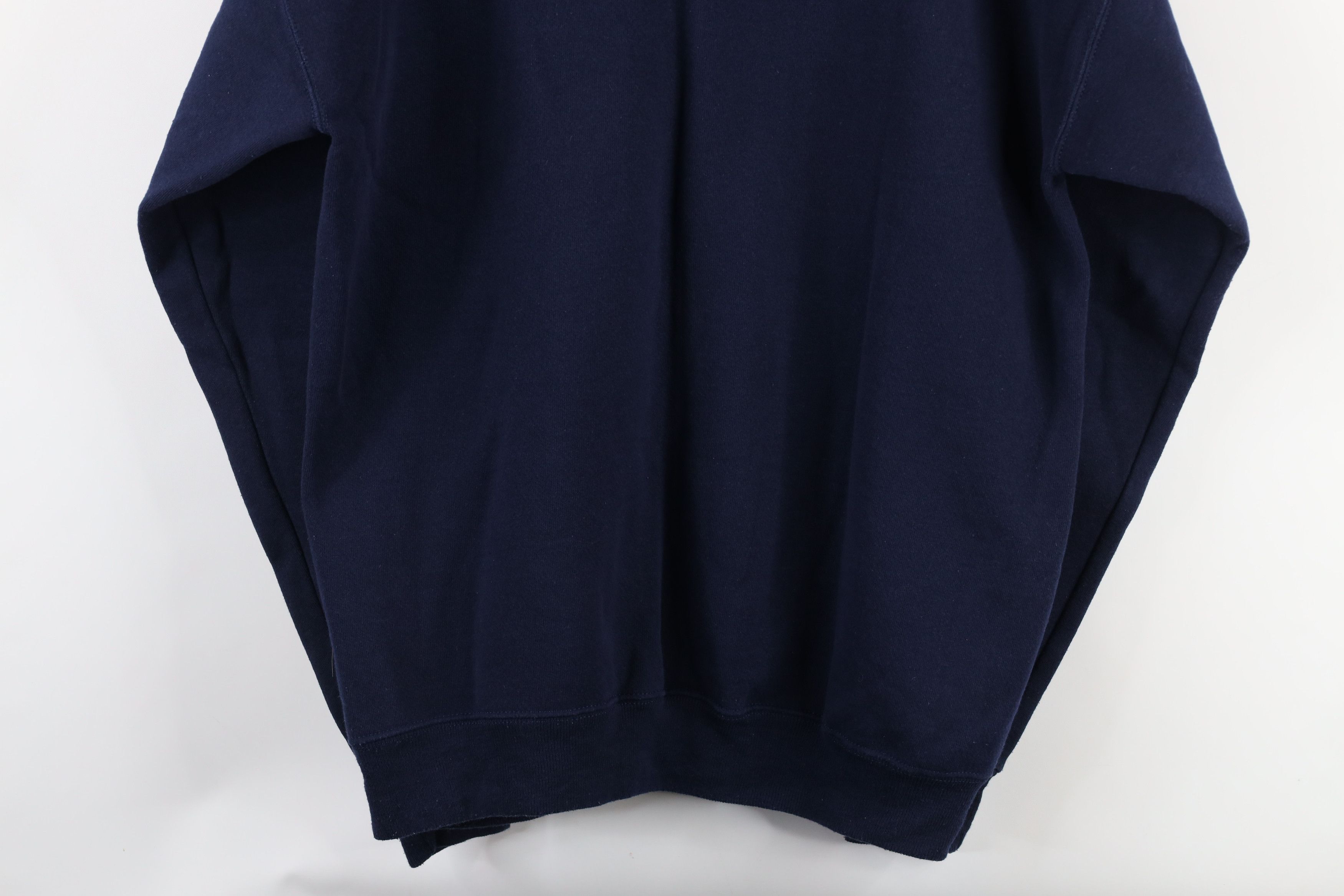 Vintage Vintage 90s Streetwear Blank Heavyweight Sweatshirt Blue USA Size US XL / EU 56 / 4 - 9 Thumbnail