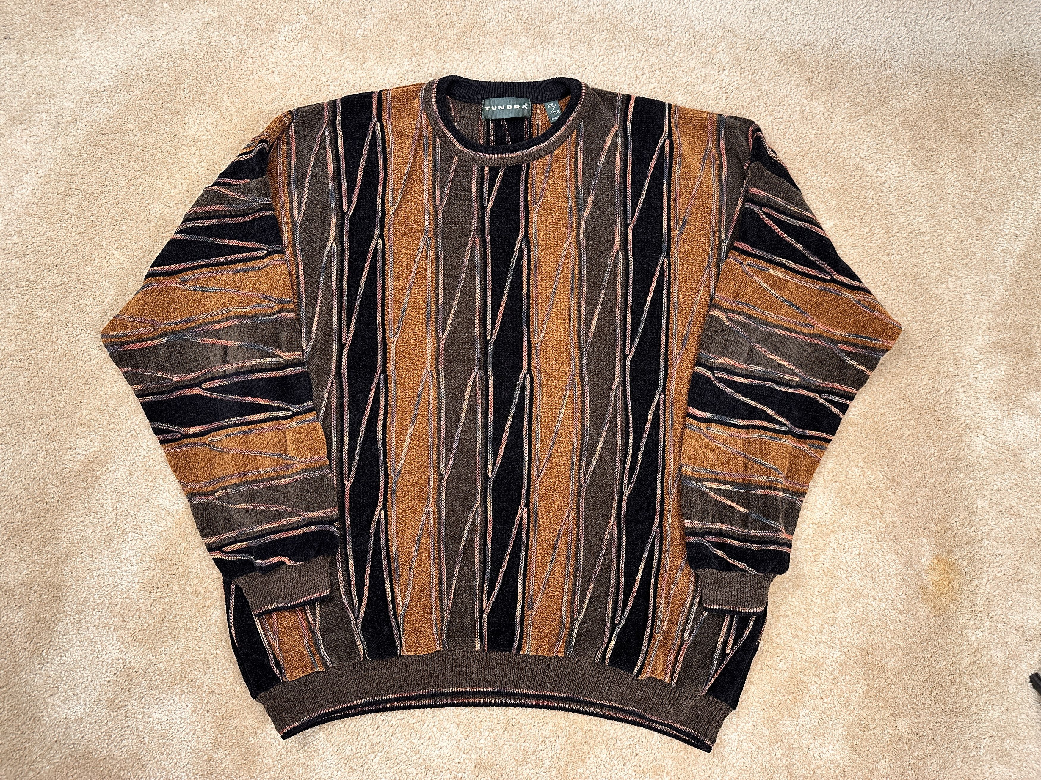 Vintage 90's Tundra Coogi Style Sweater Men's XXL 2XL