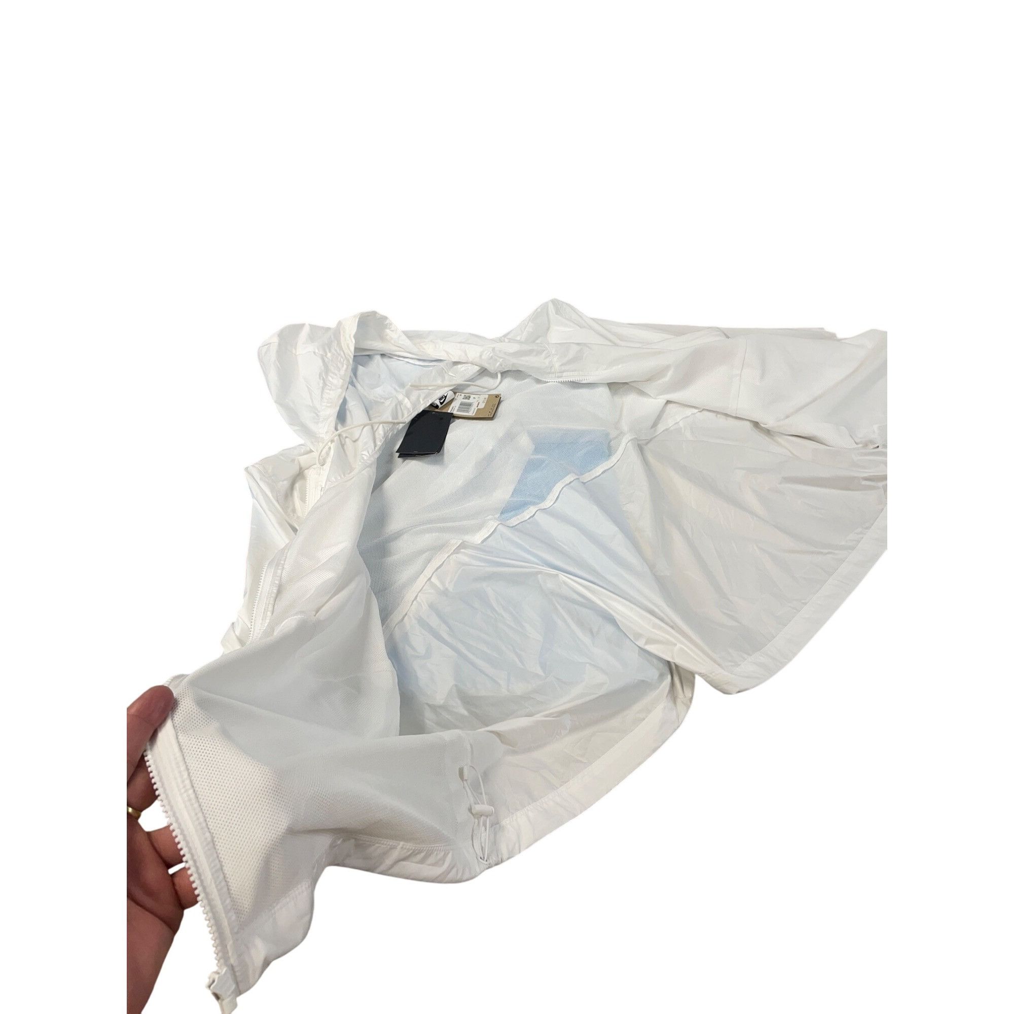 Nike Nike Womans White Hooded Windbreaker Light Rain Jacket SZ 3X Size 3XL / US 20-22 - 8 Thumbnail