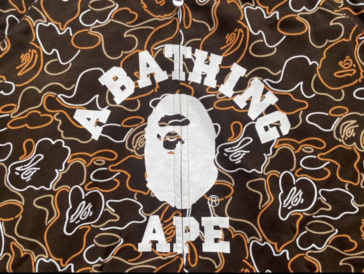 Bape RARE OG 2006 A BATHING APE REVERSIBLE COLLEGE NEON FULLZIP Size US XL / EU 56 / 4 - 8 Thumbnail