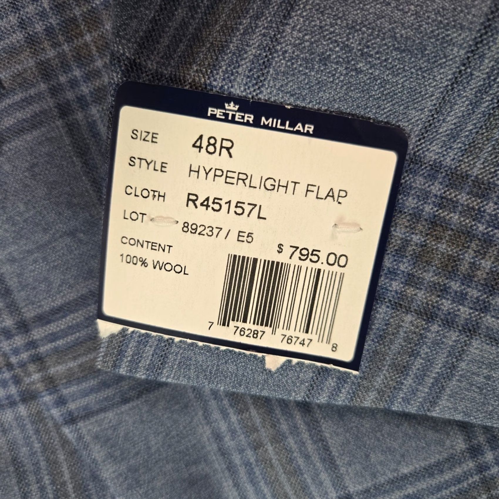 Peter Millar Peter Millar Jacket Blue 48 Wool Unlined Hyperlight Blazer Size 48R - 4 Thumbnail