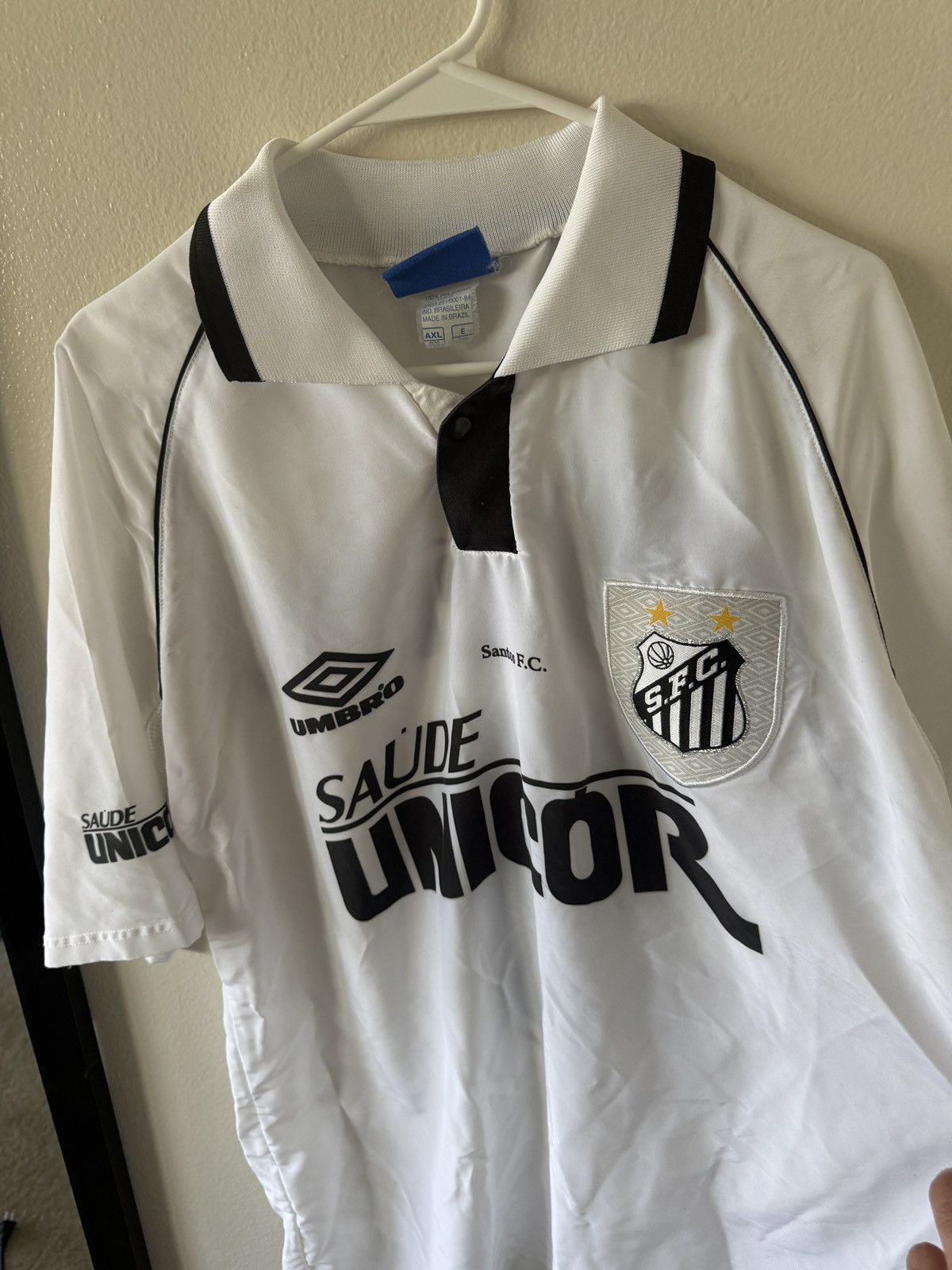 Santos FC Umbro シャツ ブラック/ホワイト サントスFC公式練習着