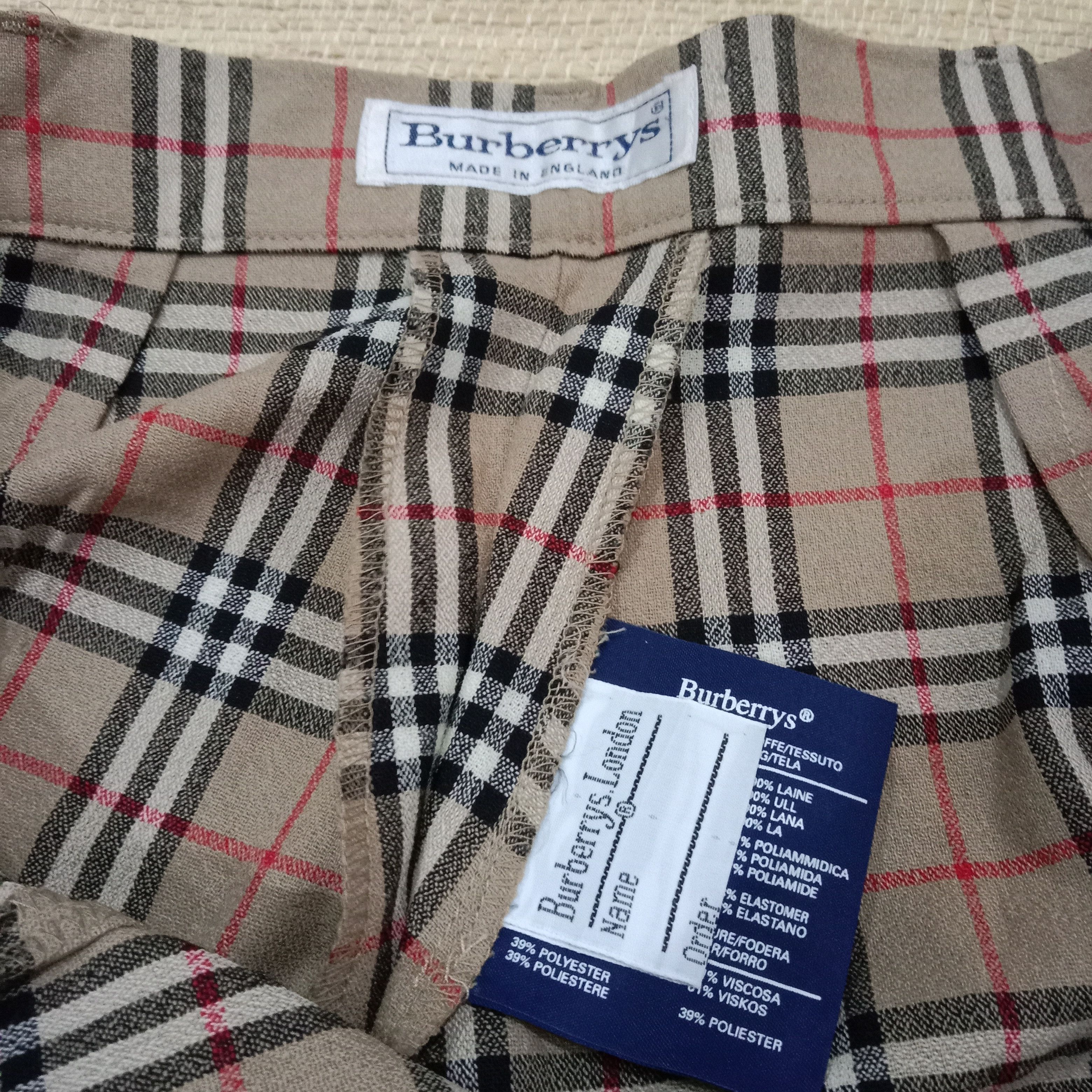 Burberry Vintage Burberrys nova check pants womens 24 Size 24" / US 00 / IT 34 - 8 Thumbnail