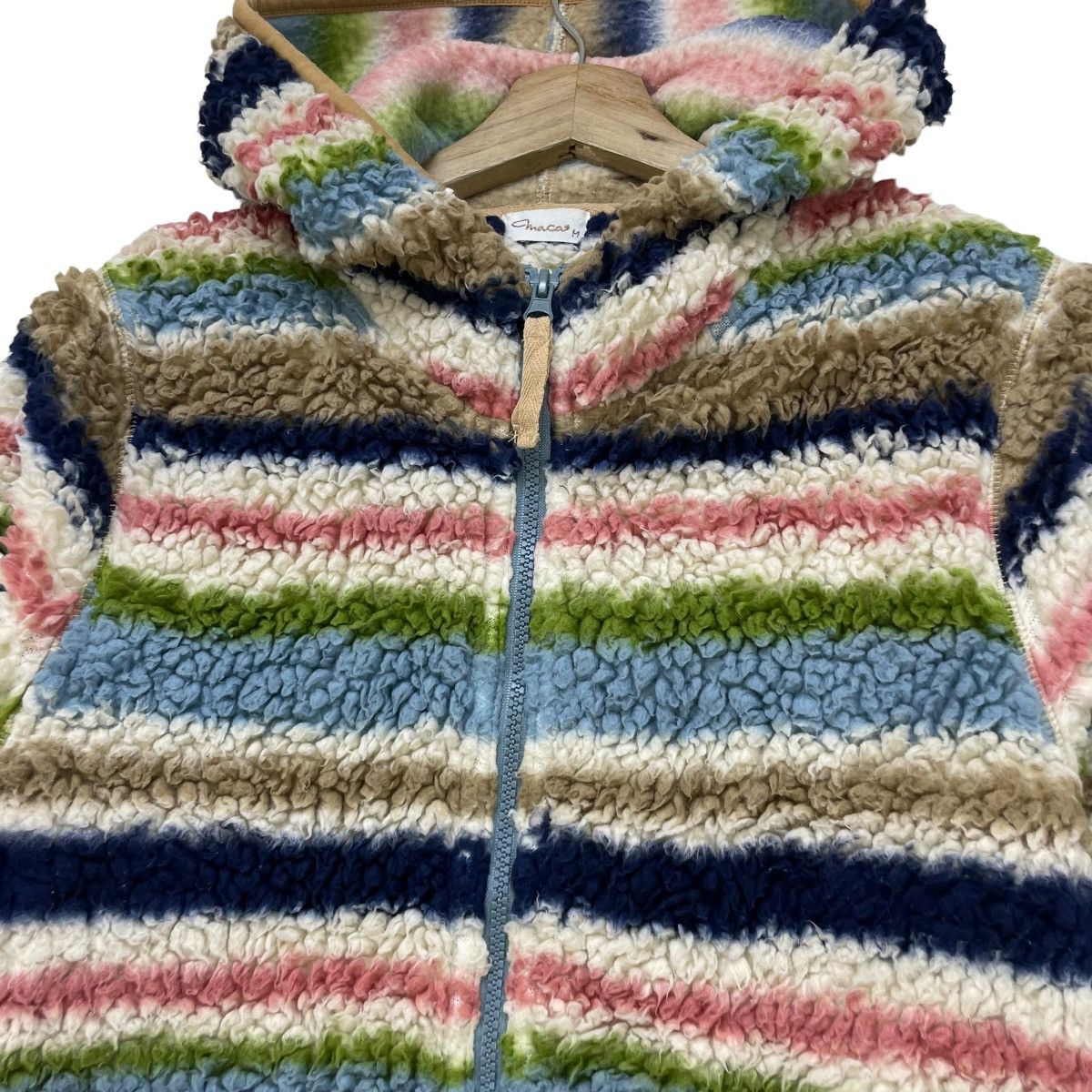 45rpm × Japanese Brand × Umii 908 Japanese Brand Chaca Stripe Rainbow Hooded Jacket Size M / US 6-8 / IT 42-44 - 3 Thumbnail