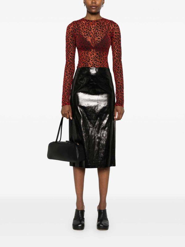 Alexander McQueen o1srvl11e0226 Leopard Devoré Top In Multicolor Size M / US 6-8 / IT 42-44 - 5 Thumbnail