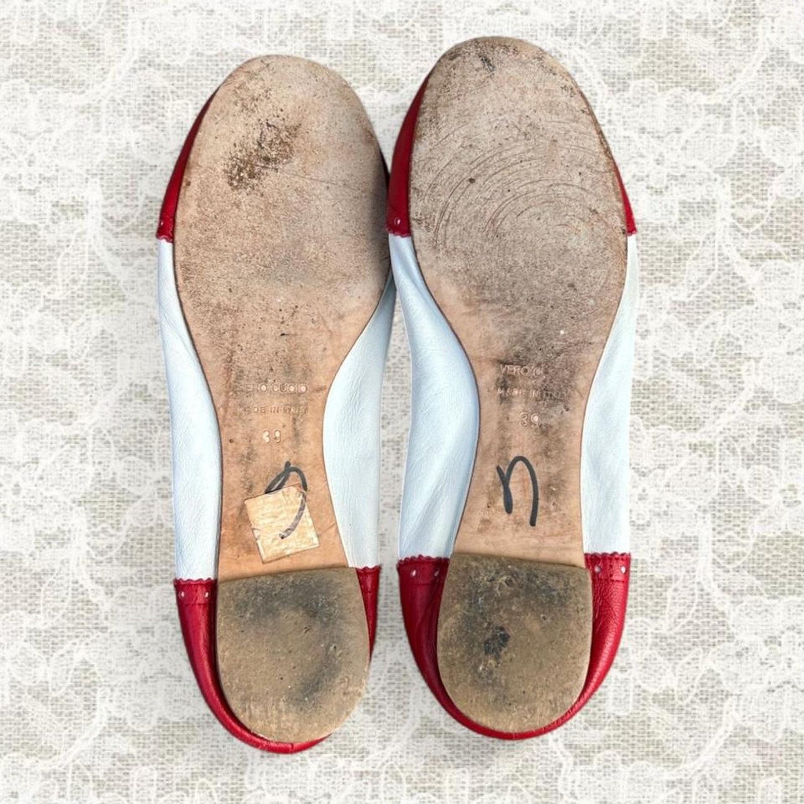 Other red and white spectator ballet flats with tassels Size US 9 / IT 39 - 3 Thumbnail