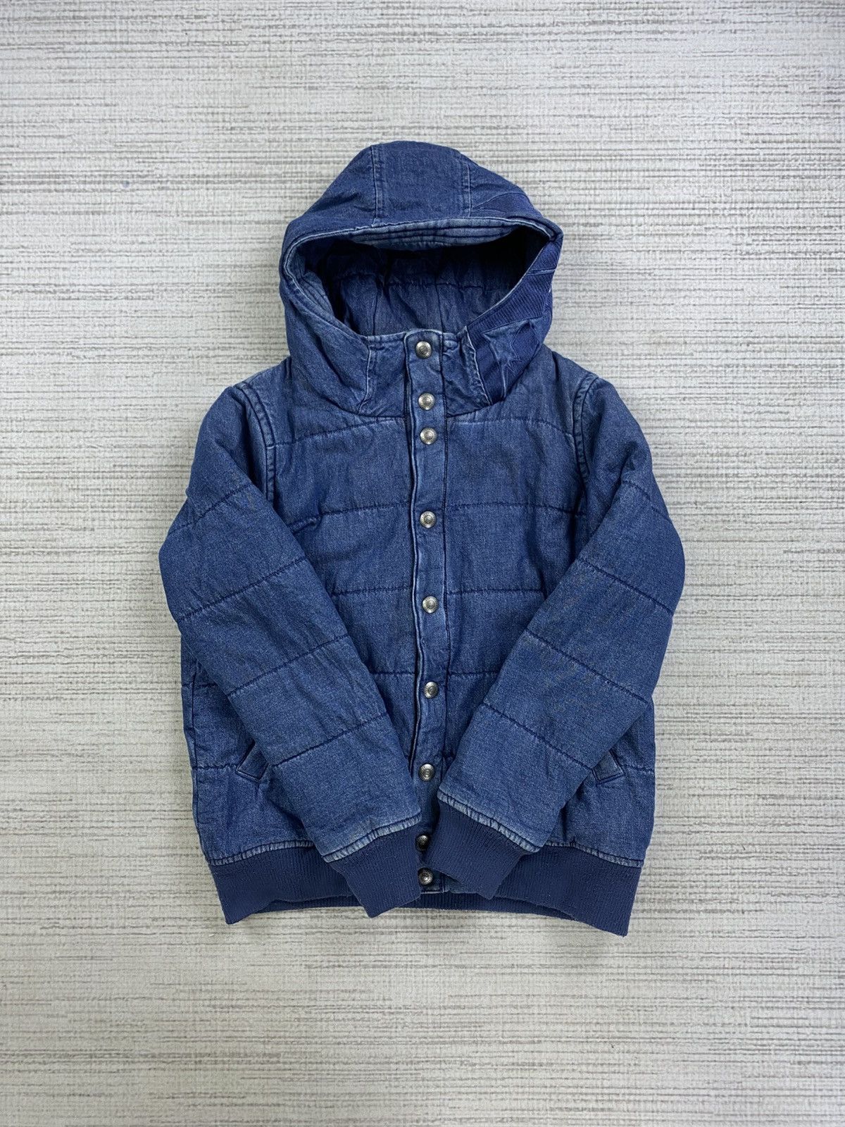 Japanese Brand × Vintage Vintage Rodeo Crown Blue Denim Puffer Down Jacket Size US M / EU 48-50 / 2 - 5 Thumbnail
