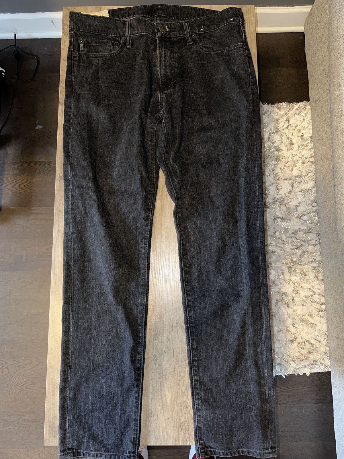 Abercrombie & Fitch Abercrombie Black Wash Slim Jeans – Clean Minimal Denim Size US 33 - 2 Thumbnail