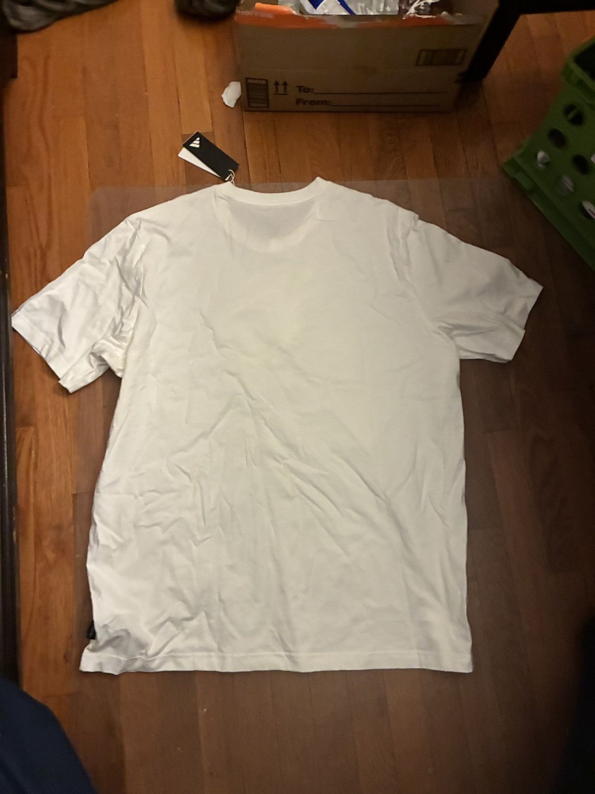 Adidas Adidas white cotton t-shirt with flame design, Size XL Size US XL / EU 56 / 4 - 2 Thumbnail