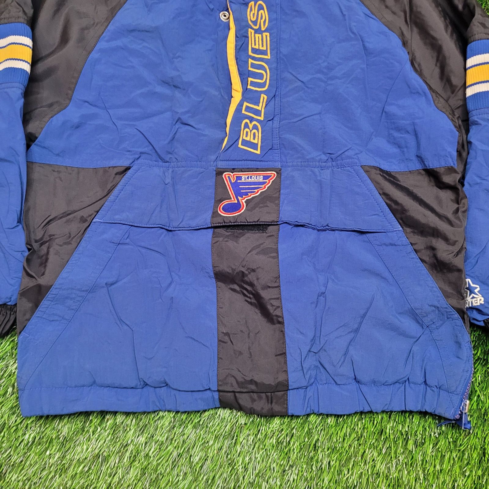 Starter VTG Starter St. Louis Blues Anorak Jacket Womens S Cropped Size S / US 4 / IT 40 - 3 Thumbnail