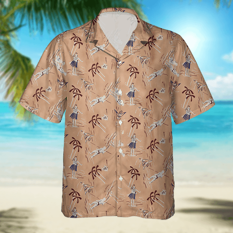 The Unbranded Brand × Vintage Cameo Printed Blend Bowling Shirt Size US L / EU 52-54 / 3 - 3 Thumbnail