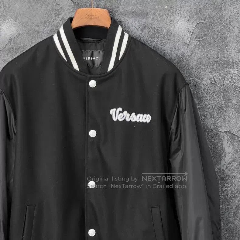 Versace Versace Letter-embroidered baseball collar jacket Size US L / EU 52-54 / 3 - 3 Thumbnail