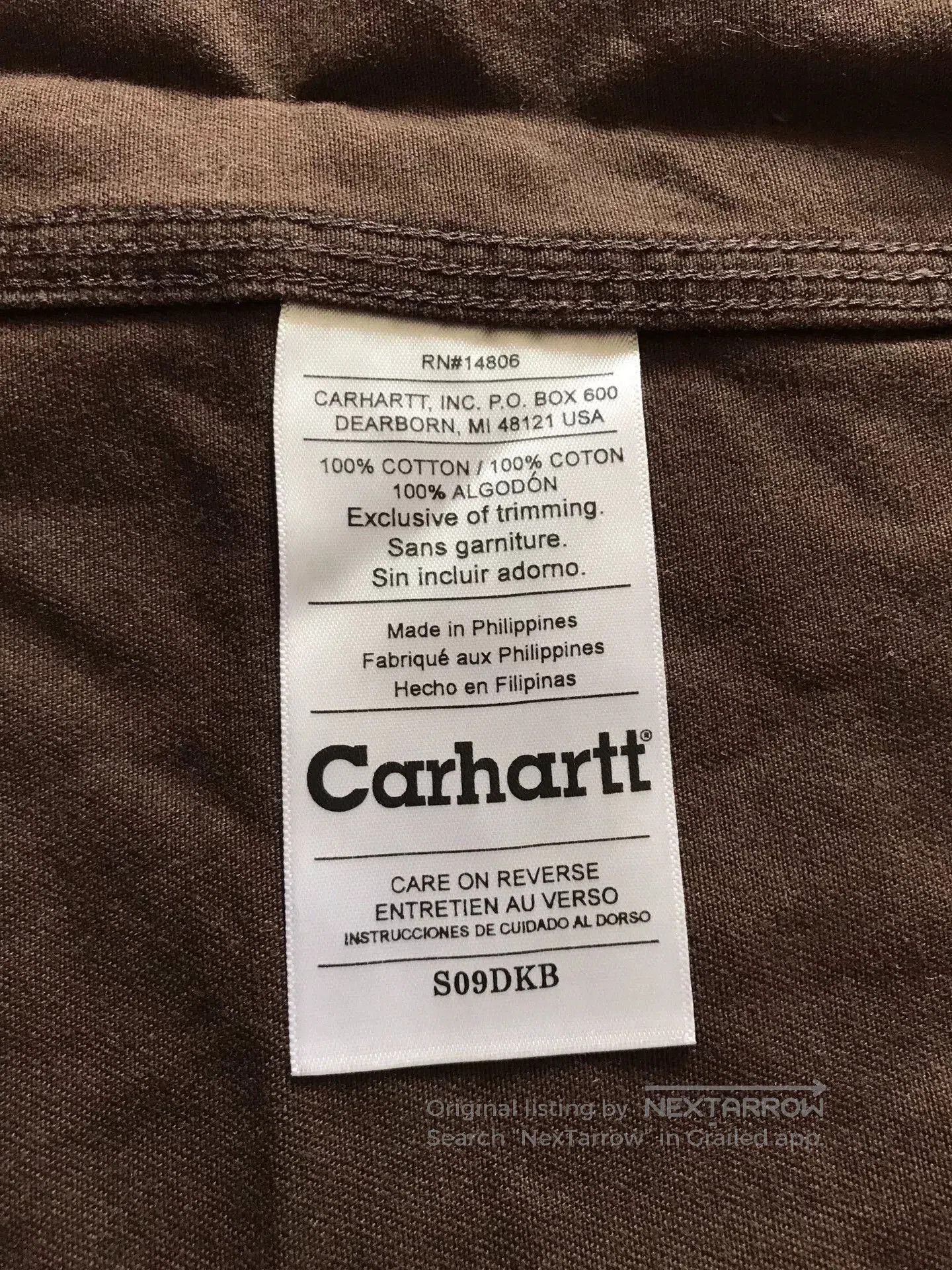 Carhartt Carhartt S09 DKB Work Shirt. Size US L / EU 52-54 / 3 - 9 Thumbnail