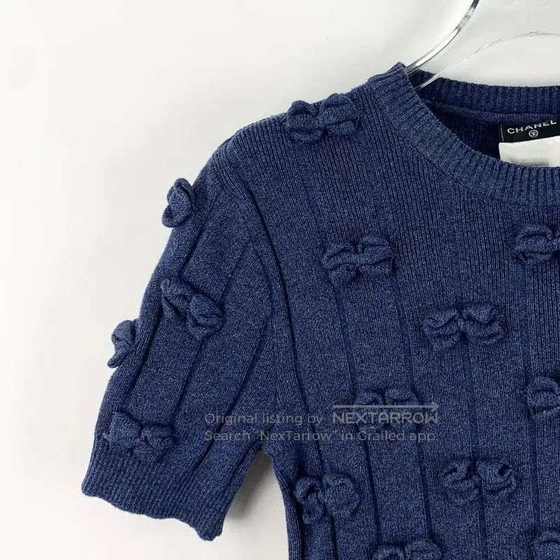 Chanel Chanel Navy Cotton Pullover Sweater for Women . Size XS / US 0-2 / IT 36-38 - 3 Thumbnail