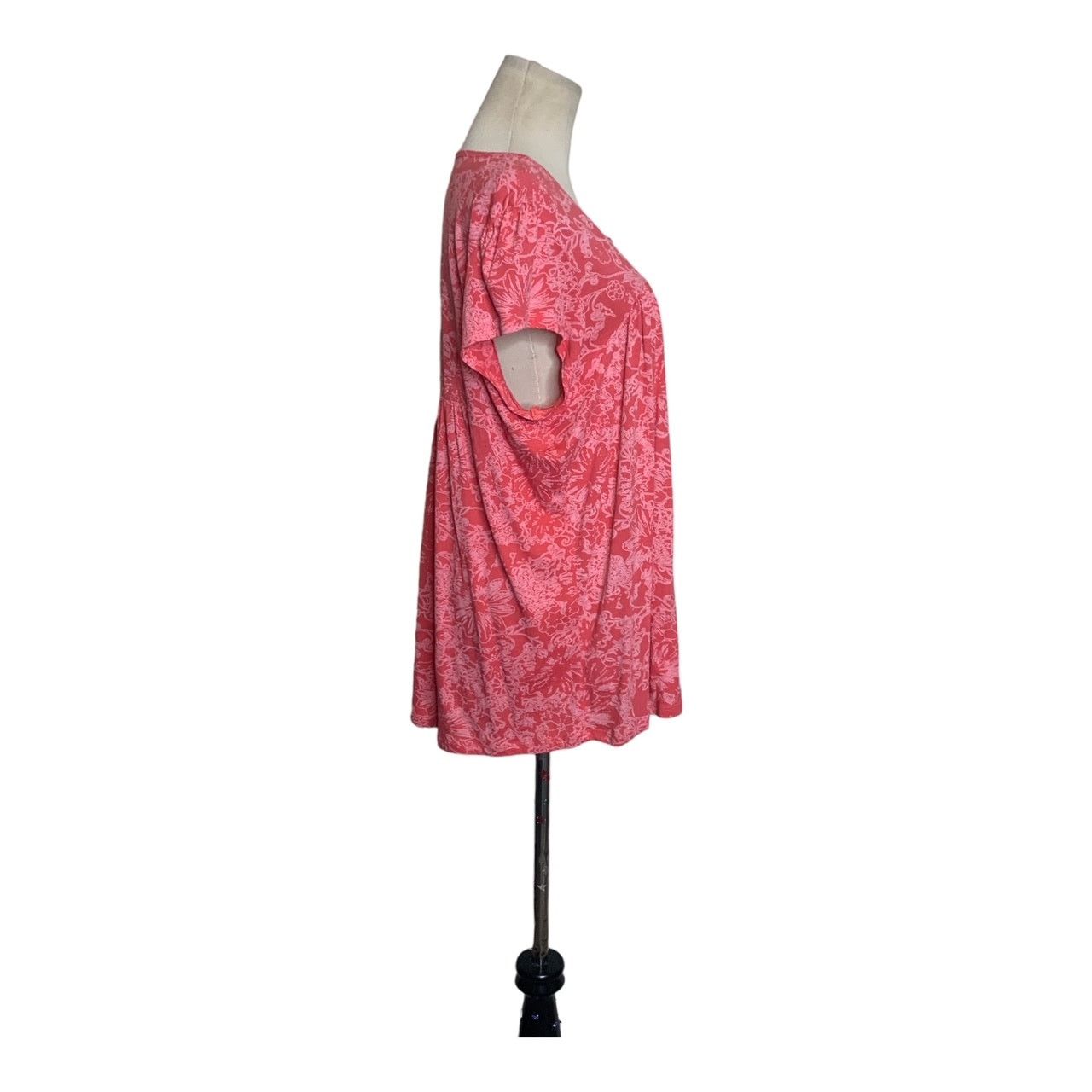 Elie Tahari Tahari pink floral short sleeves casual top size Large Size L / US 10 / IT 46 - 7 Thumbnail