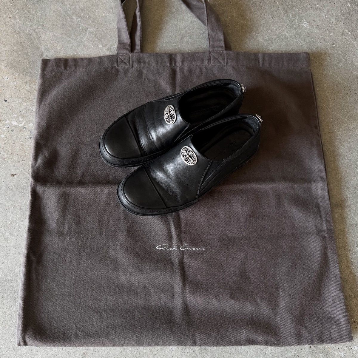 Chrome Hearts × Rick Owens 1/1 VIP Special Order Floral Keeper Leather Boat Sneakers Size US 9.5 / EU 42-43 - 9 Thumbnail