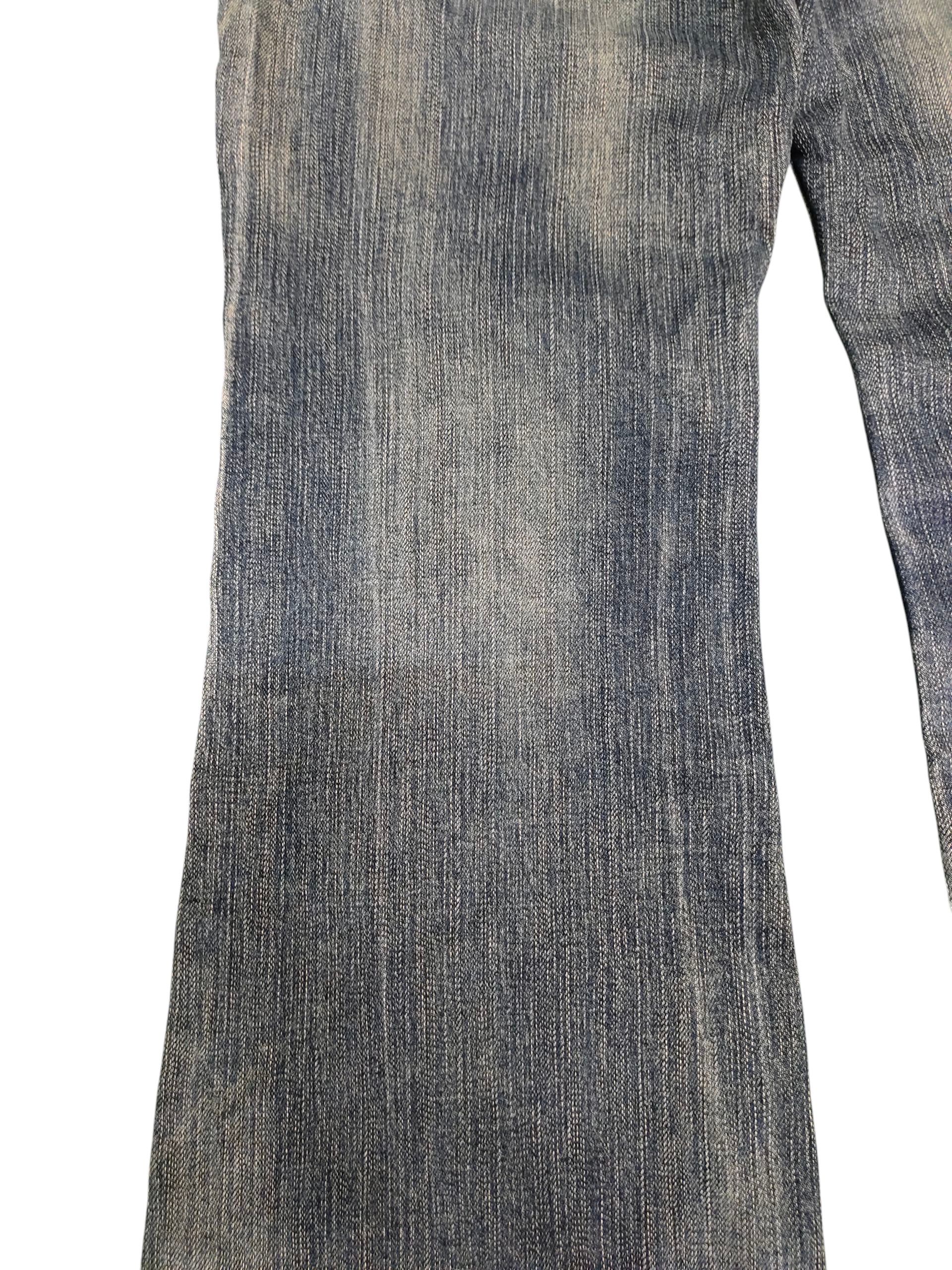Le Grande Bleu (L.G.B.) Flare Jeans brappers Clawmark Faded Bootcut Low Rise Size US 29 - 5 Thumbnail