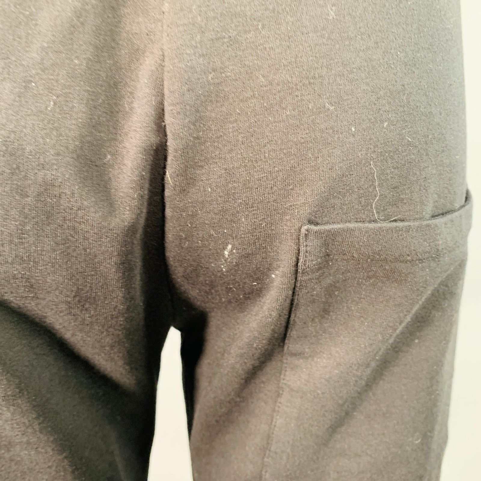 Other LIS LAREIDA Black Cotton Blend Drawstring Casual Pants Size 28" / US 6 / IT 42 - 3 Thumbnail