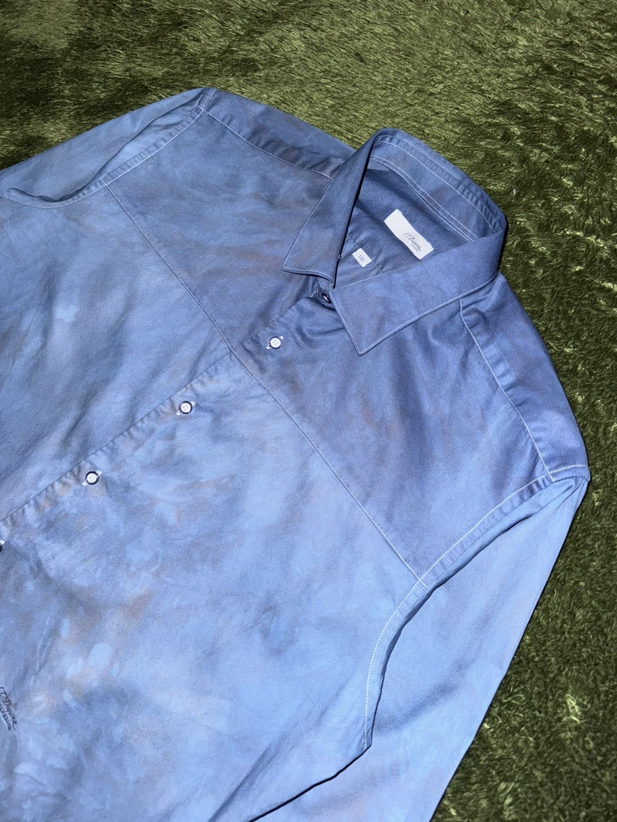 S.T. Dupont S.T. Dupont Classic Natural Indigo-Dyed Cotton Shirt Size US L / EU 52-54 / 3 - 2 Thumbnail