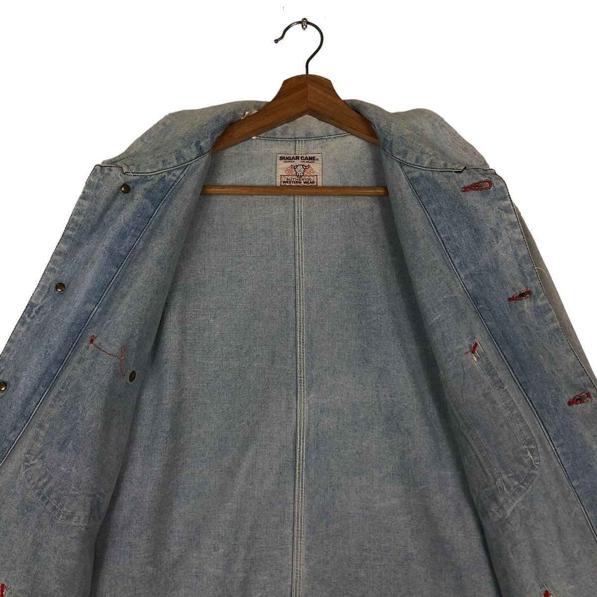Sugar Cane 🔥VINTAGE DENIM CHORE JACKET SUGAR CANE WESTERN WEAR USA Size US L / EU 52-54 / 3 - 14 Thumbnail