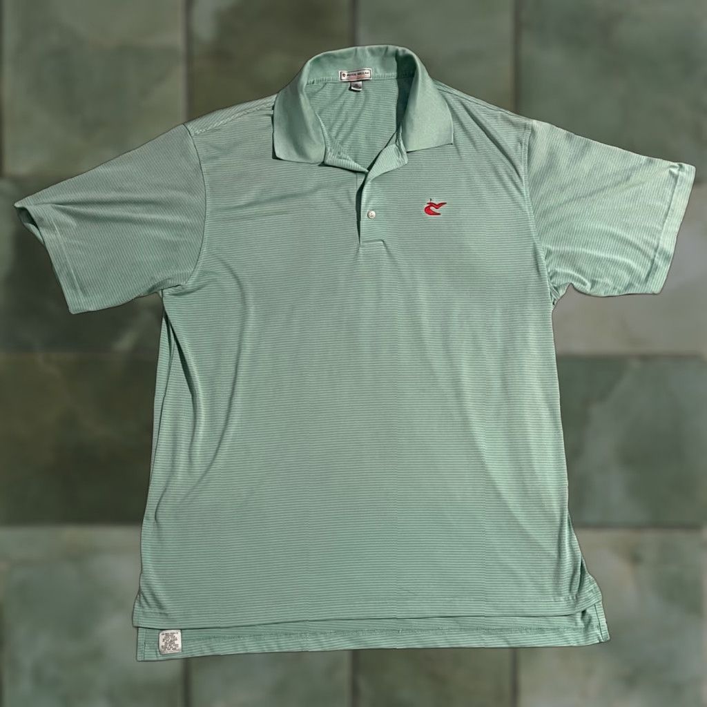 Peter Millar Peter Millar Summer Comfort Green Polo Mens XL Short Sleeve Button Collar Embroidered Logo Golf Casual Size US XL / EU 56 / 4 - 1 Thumbnail