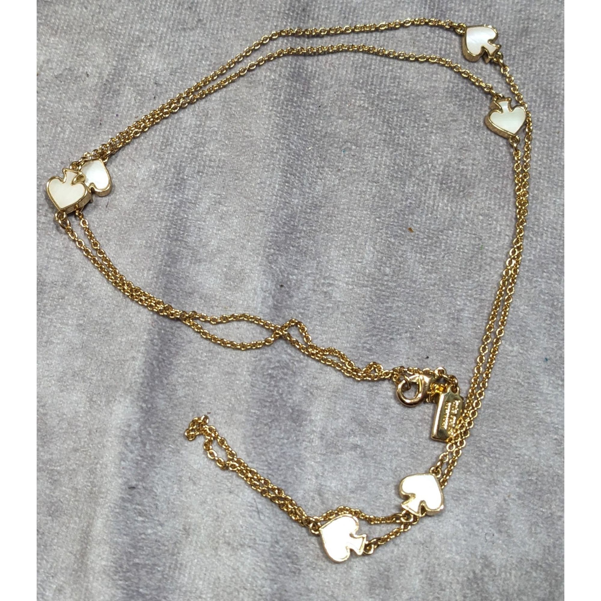 Kate Spade Kate Spade Mother Of Pearl White And Gold Tone Station Neckl Size ONE SIZE - 8 Thumbnail
