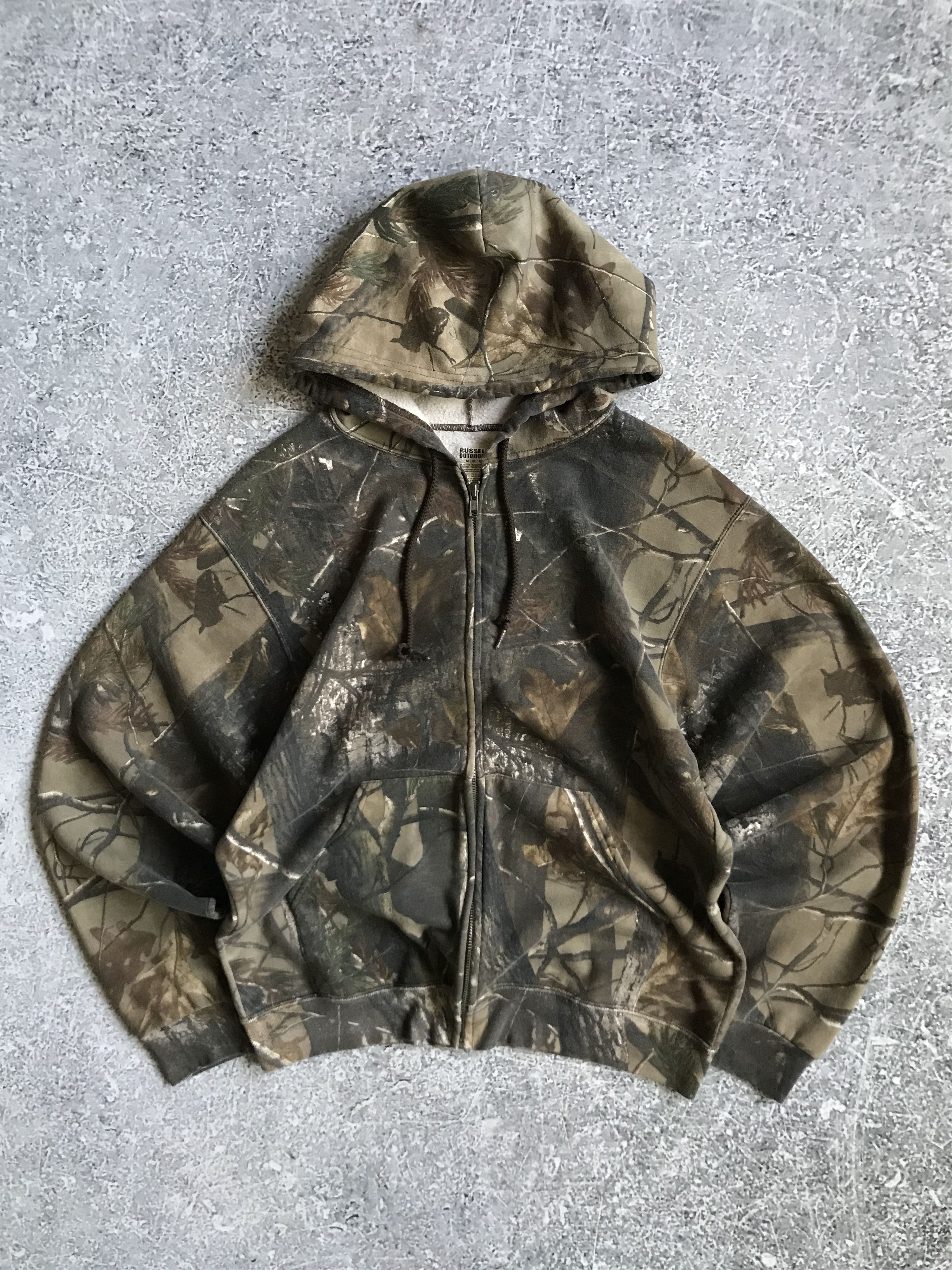 Camouflage Russell Hooded Zip Sweatshirt Russell Outdoors Realtree