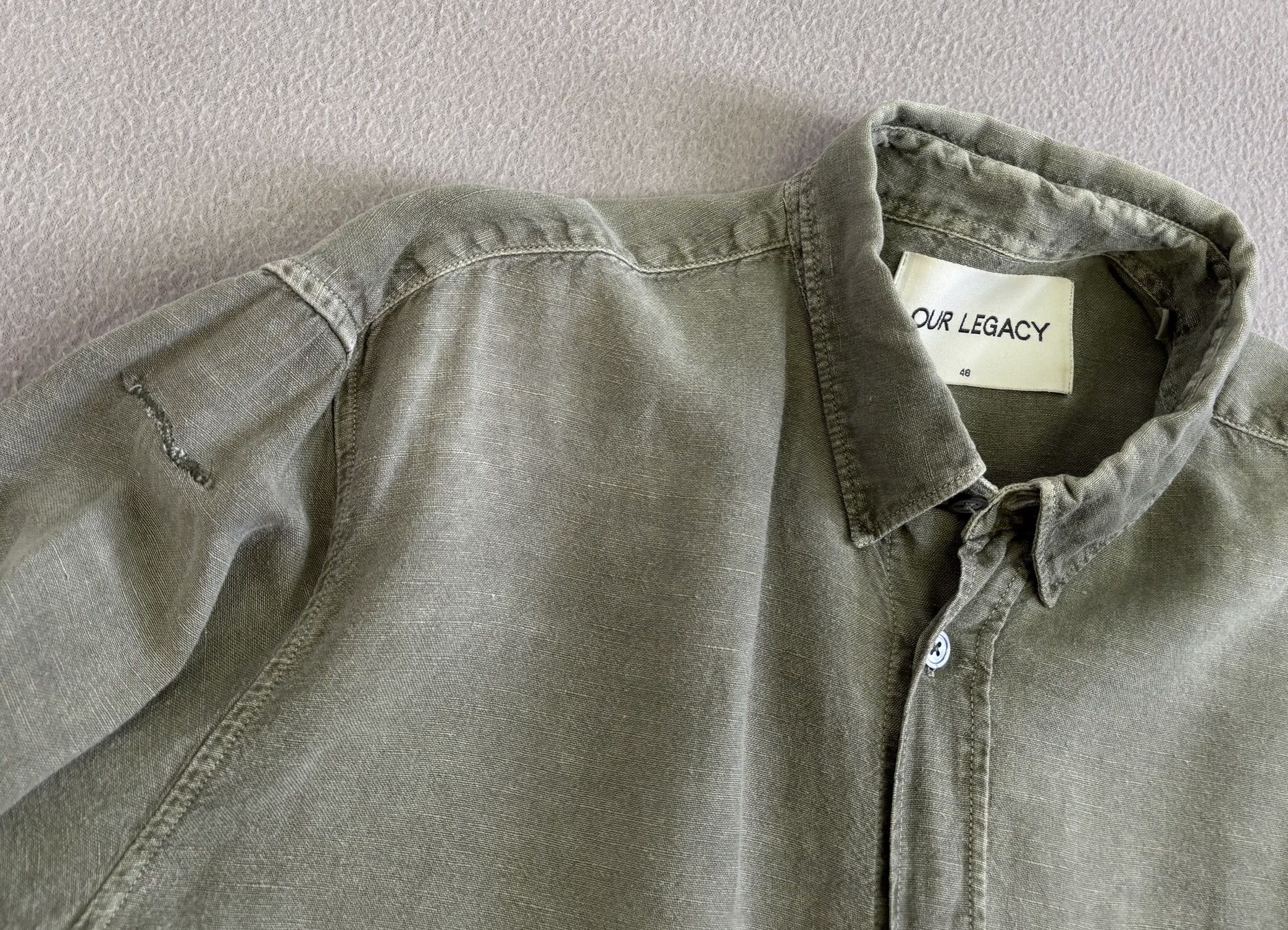 Our Legacy OUR Legacy Khaki shirt Linen size 48 Size US M / EU 48-50 / 2 - 9 Thumbnail
