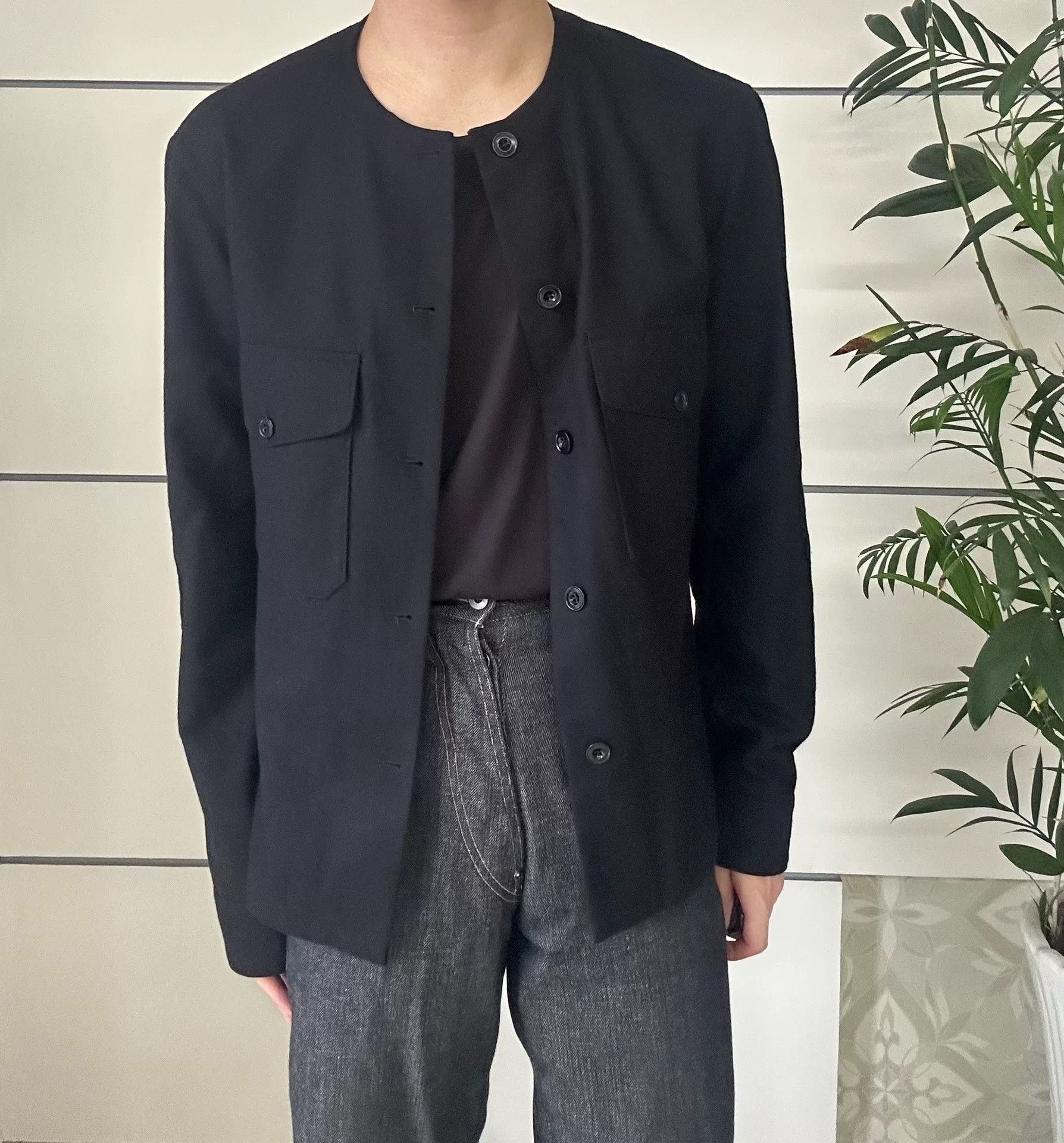 LEMAIRE Collarless Shirt Jacket