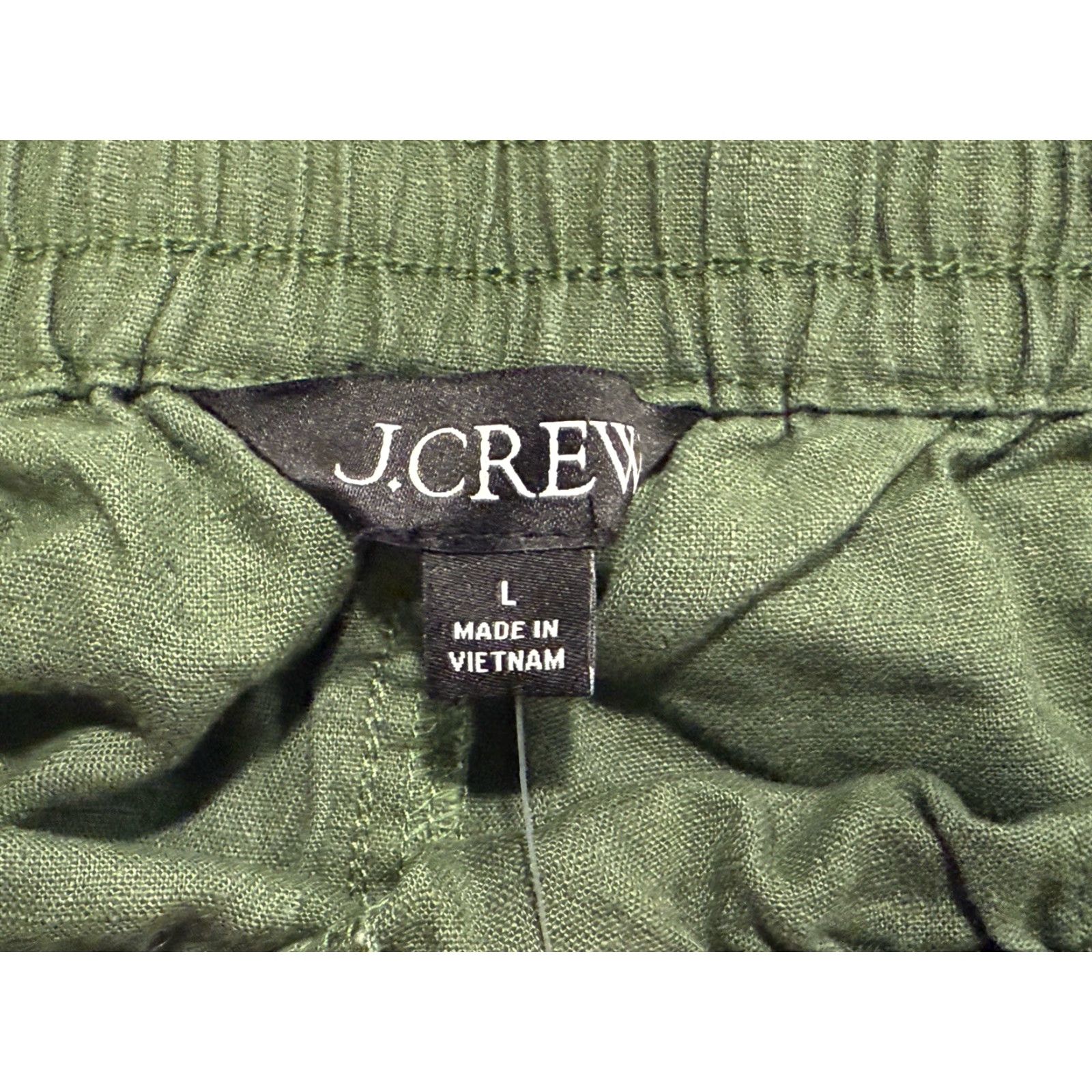 J.Crew J.CREW Seaside Pants Linen Lyocell Blend Tie Waist Green Womens Adult L 26in Inseam 35in Waist Lounge Size 36" / US 14 / IT 50 - 5 Thumbnail