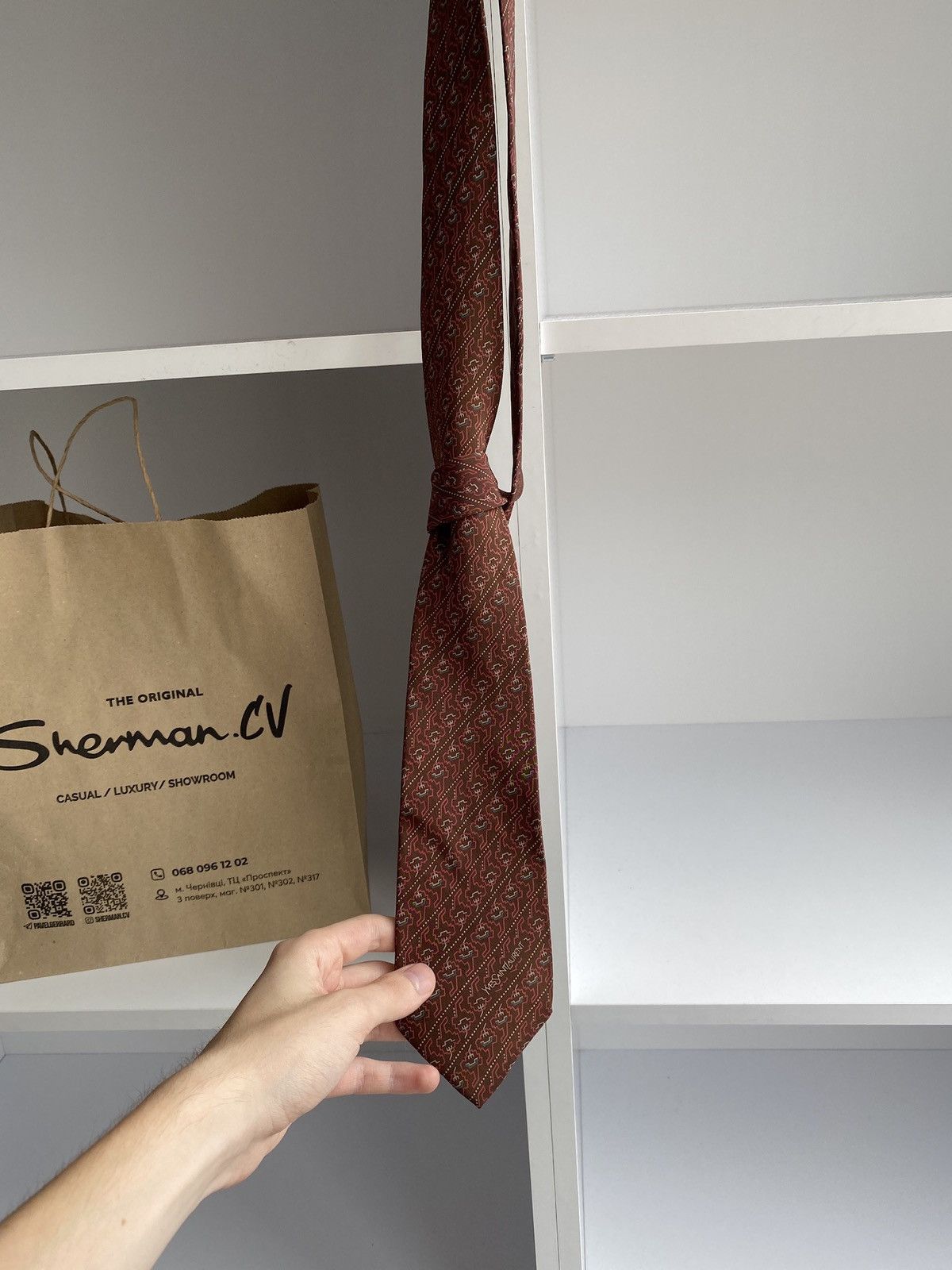 Vintage × Yves Saint Laurent Vintage Yves Saint Laurent Tie Size ONE SIZE - 4 Thumbnail