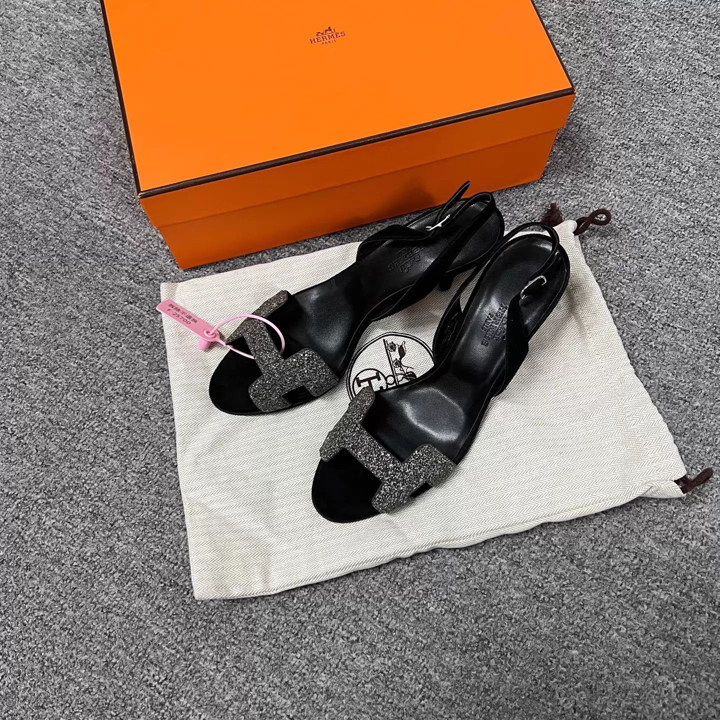 Hermes Hermes Sparkle H Heeled Sandal 37 Near New With Box Size US 6.5 / IT 36.5 - 2 Thumbnail