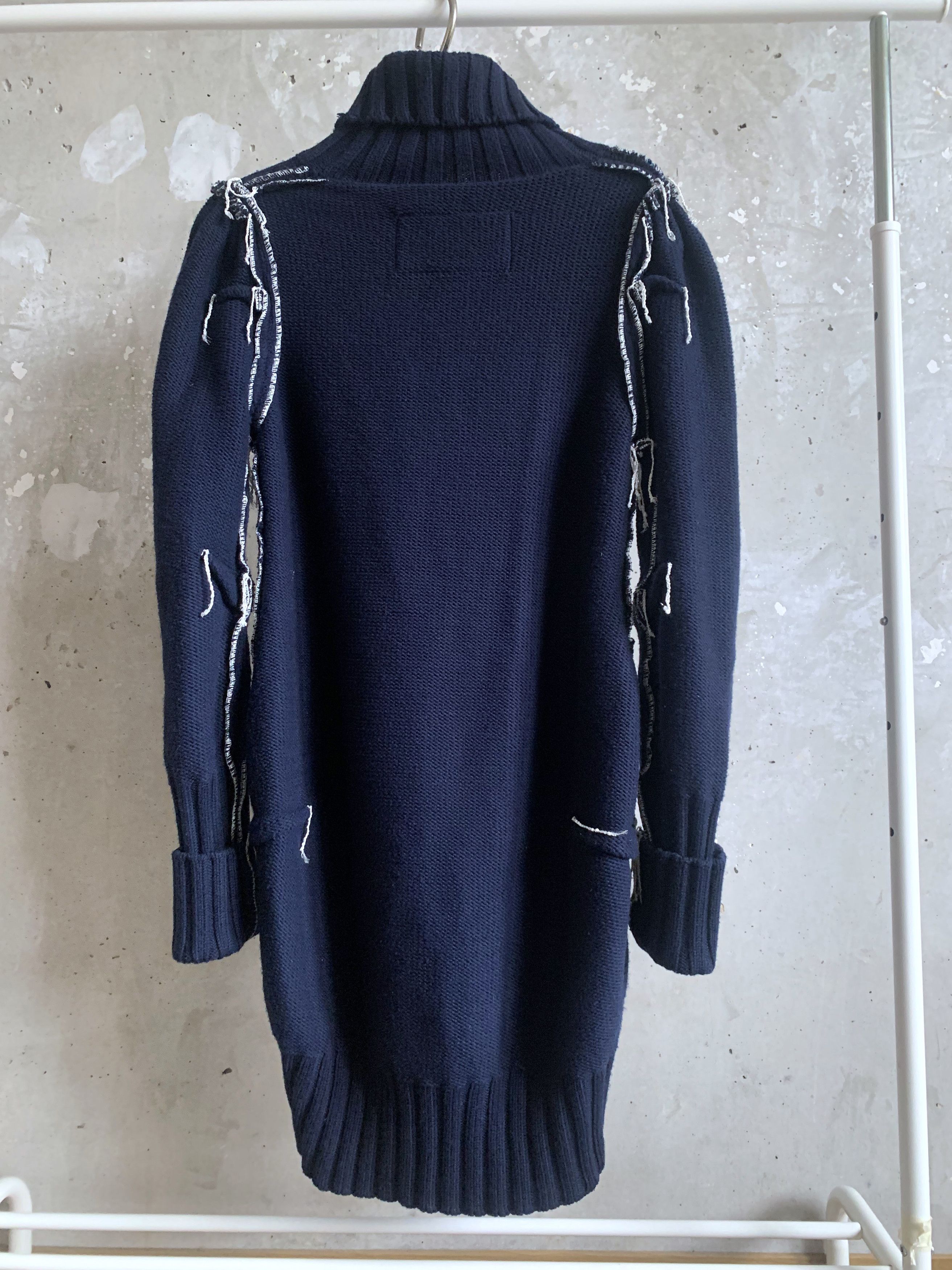 H&M × Maison Margiela Maison Margiela H&M Navy Merino Wool Darted Sweater Dress Size L / US 10 / IT 46 - 2 Thumbnail