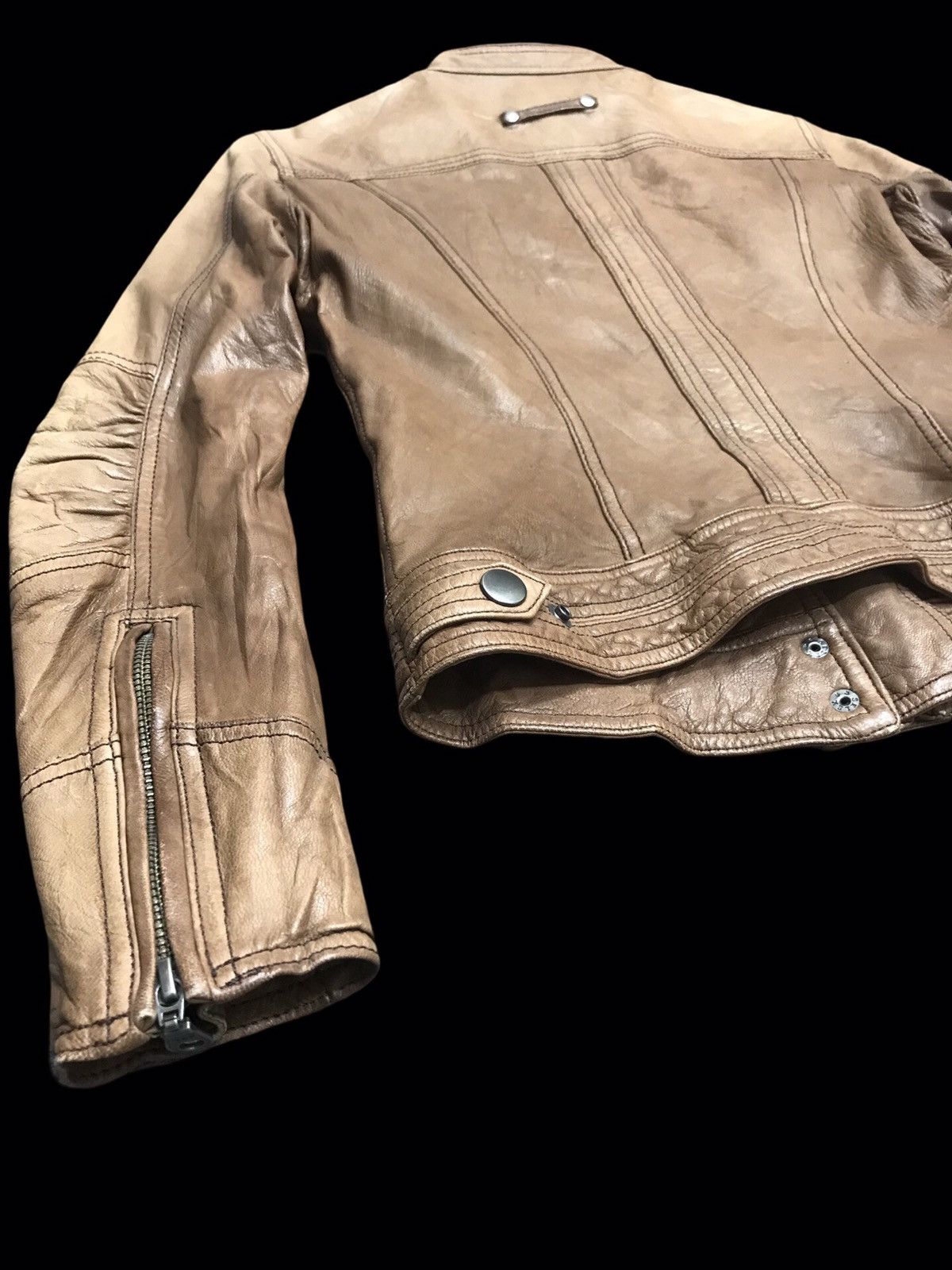 ABAHOUSE 💥ARCHIVAL💥Abahouse Japan Goatskin Cafe Racer Jacket Size XS / US 0-2 / IT 36-38 - 13 Thumbnail