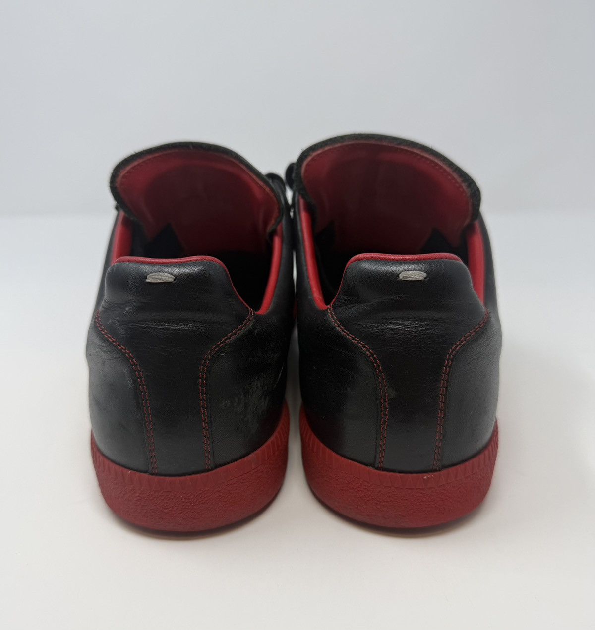 Maison Margiela Maison Margiela Replica GAT Leather Sneaker Black Red Size US 10 / EU 43 - 5 Thumbnail