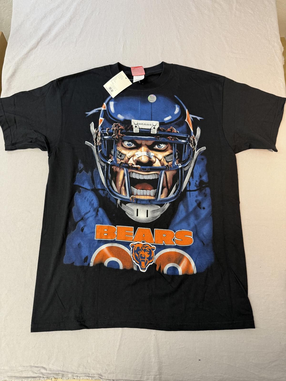 Designer Y2K NFL Chicago Bears T-shirt Big Face Art Carttoon Tee L Size US L / EU 52-54 / 3 - 1 Thumbnail