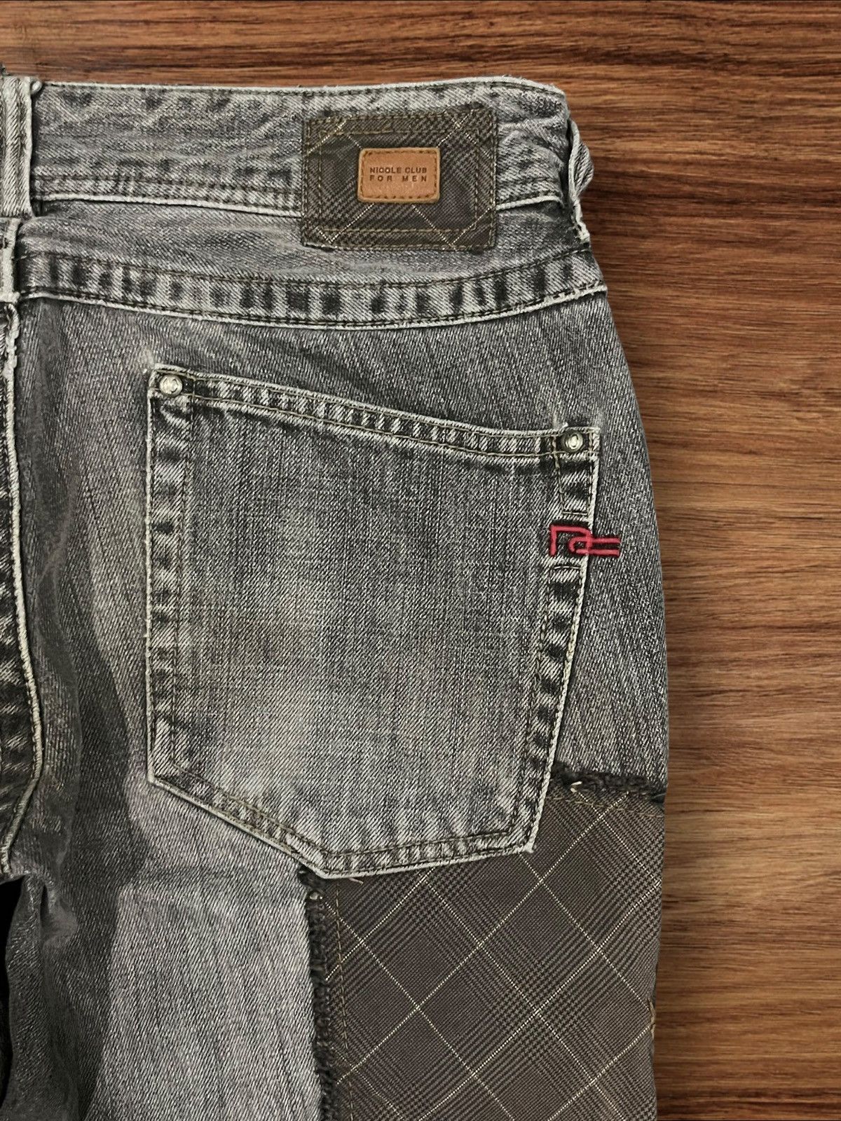If Six Was Nine Nicole Club For Men Hyper Full Metal Punk Ripped Cargo Jeans Size US 30 / EU 46 - 9 Thumbnail