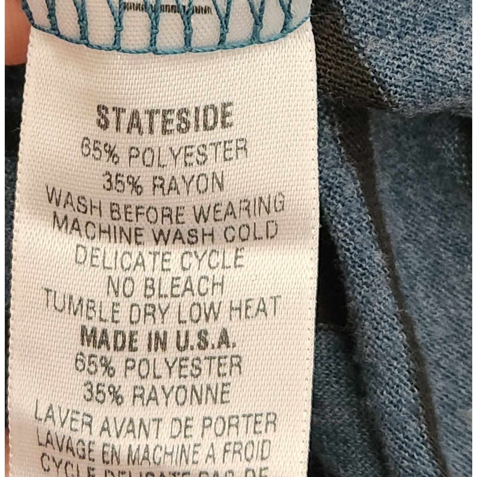 Other Stateside Blue Black Striped Twisted Hem Round Neck Top M Size M / US 6-8 / IT 42-44 - 6 Thumbnail
