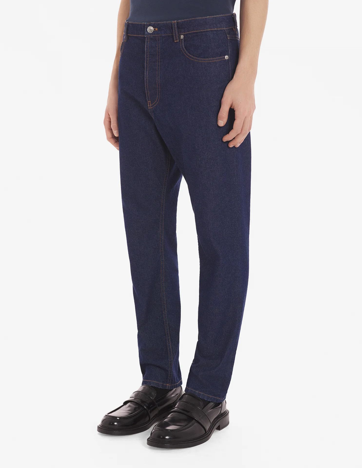 Maison Kitsune o1s22i1n1124 Denim Straight Leg Jeans in Blue Size US 32 / EU 48 - 2 Thumbnail