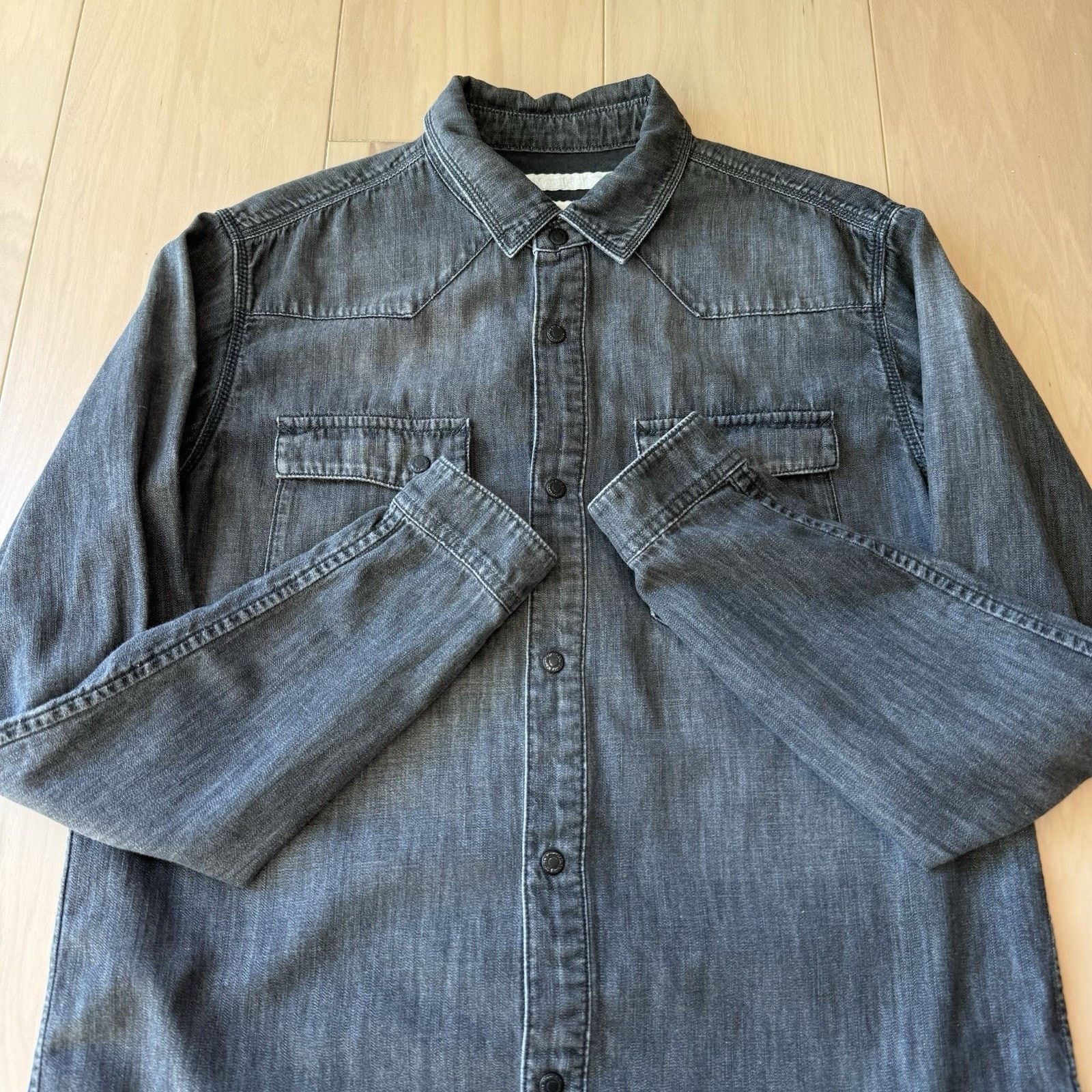 White Mountaineering White Mountaineering Snap Shirt Size 2 Black Denim Outdoors Size US M / EU 48-50 / 2 - 4 Thumbnail