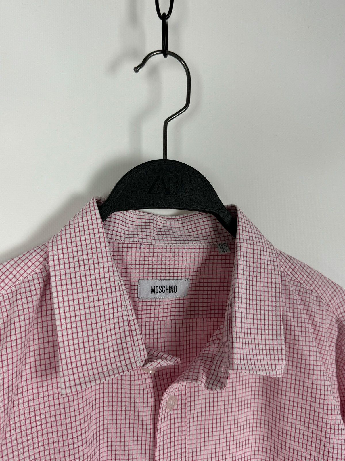 Moschino Moschino Heart Pink Buttons Up Check Shirt Size US L / EU 52-54 / 3 - 3 Thumbnail