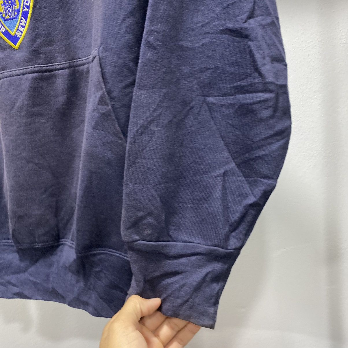 Vintage Faded☠️ NYPD Police Heavyweight Pullover Hoodie Sweater Y2K Size US L / EU 52-54 / 3 - 6 Thumbnail