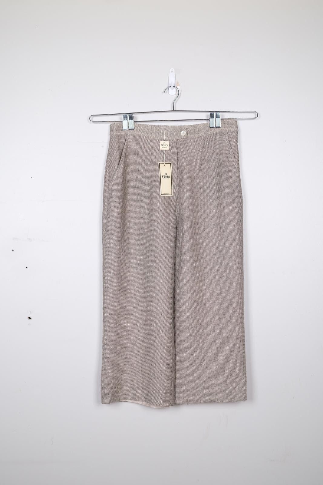 Fendi 90's Fendi Textured Wide-Leg Pant Size ONE SIZE - 1 Thumbnail