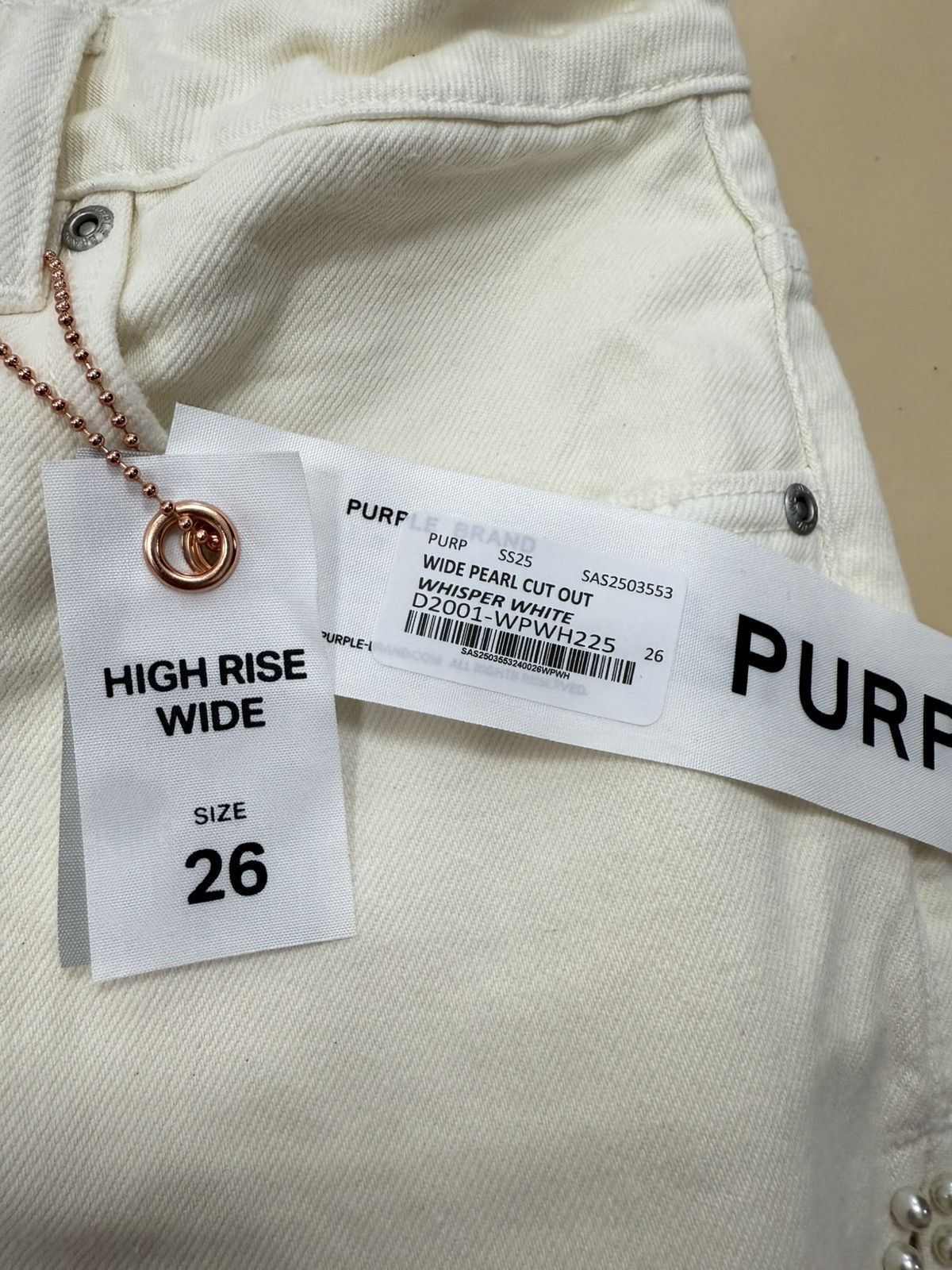 Other Purple Brand Wide Pearl Jeans Size 26" / US 2 / IT 38 - 2 Thumbnail