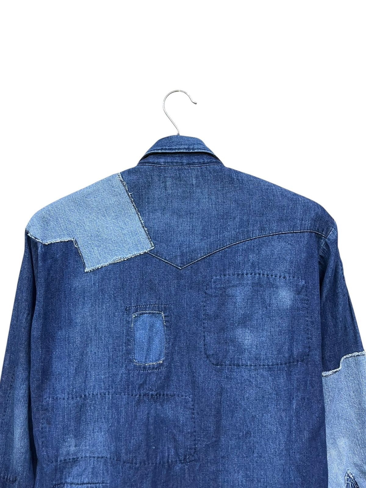 Blue Blue Japan Blue Blue Japan Boro Patchwork Denim Pearl Snap Shirt Size US S / EU 44-46 / 1 - 9 Thumbnail