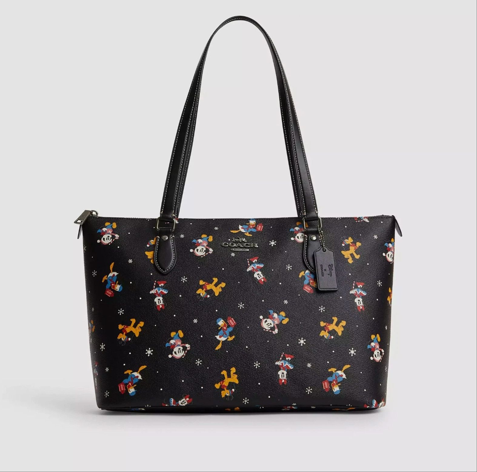 Coach NWT Disney X Coach Gallery Tote With Holiday Print CM189 Size ONE SIZE - 8 Thumbnail