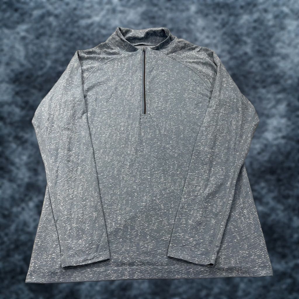 Lululemon Lululemon Jacket Mens M Blue Geometric 1/4 Zip Pullover Gym Size US M / EU 48-50 / 2 - 1 Thumbnail