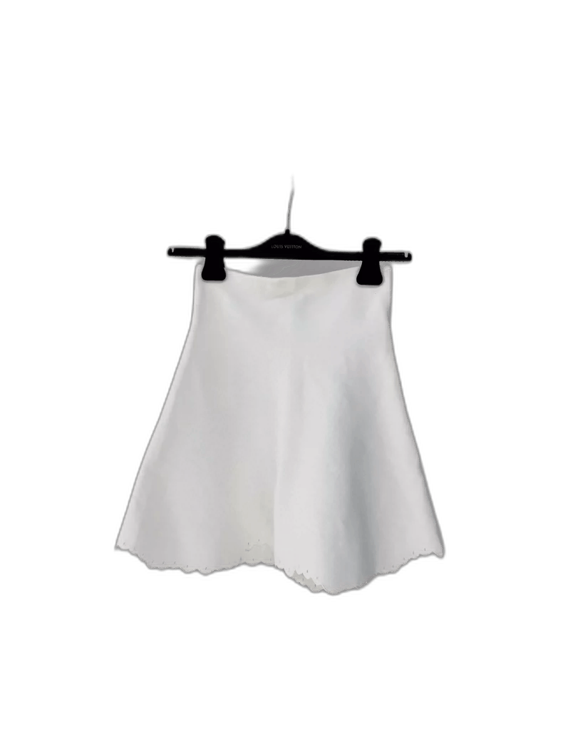 Louis Vuitton White Lace Hollow SemiSkirt Size XS-2506 Size 22" - 1 Thumbnail