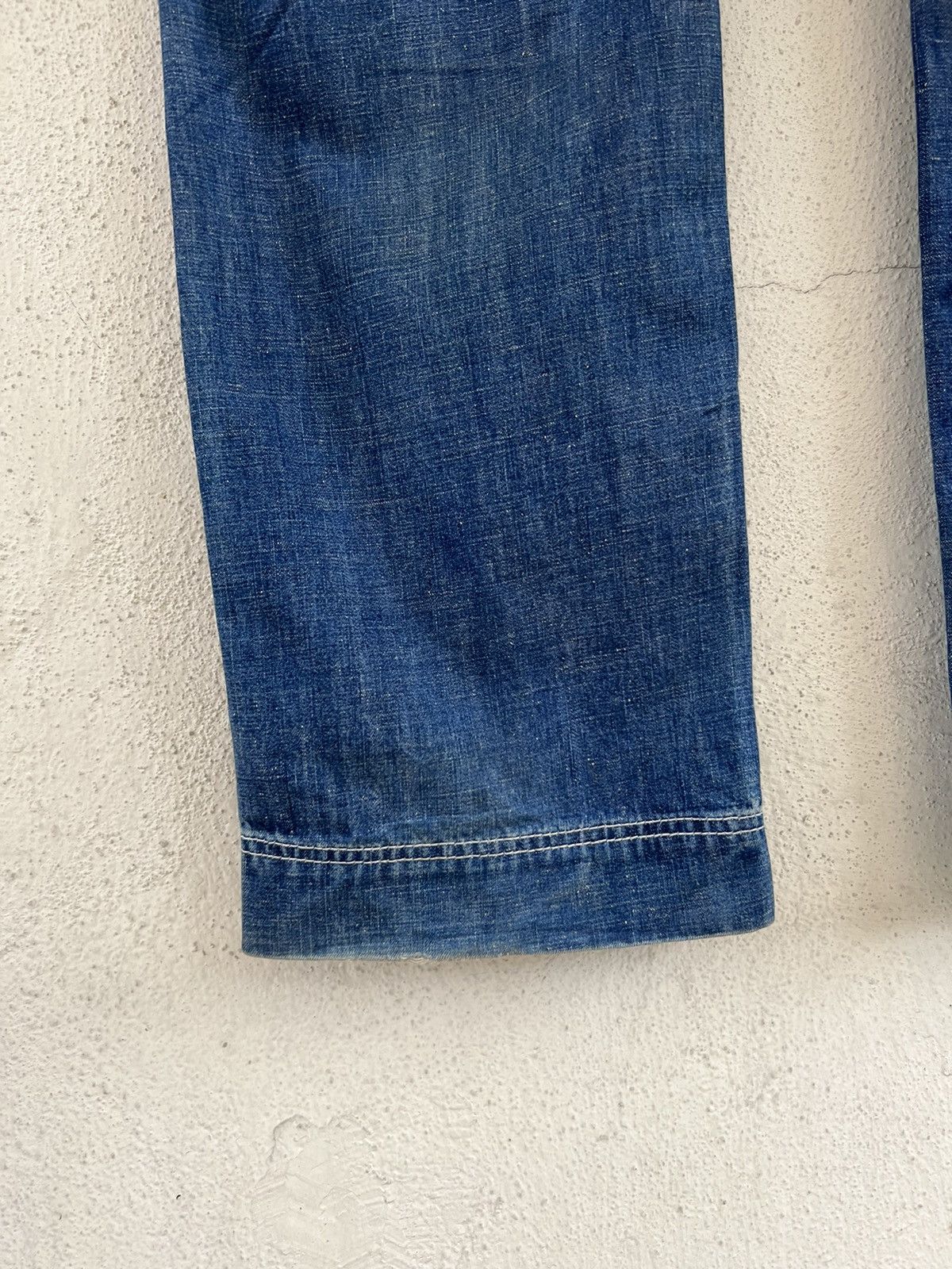 Vintage SACRIFICE Japan Union Made Dirty Muddy Denim Sailor Jeans Size US 34 / EU 50 - 18 Thumbnail