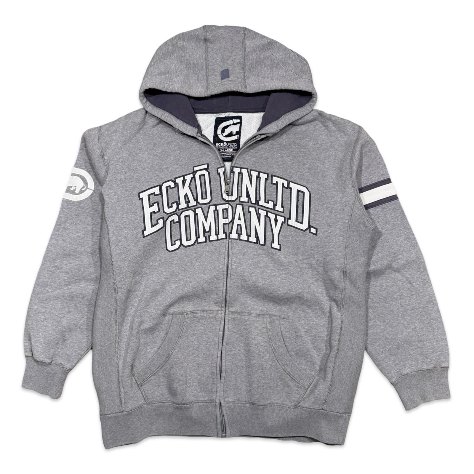 Ecko Unltd. Ecko Unltd. Company Rhino Logo Gray Y2K Zip-Up Hoodie Size US XL / EU 56 / 4 - 1 Thumbnail
